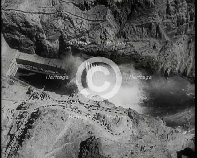 Aerial Shot of the Boulder Dam, 1936. Creator: British Pathe Ltd.