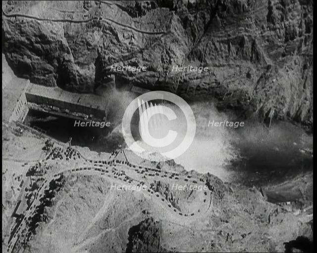 Aerial Shot of the Boulder Dam, 1936. Creator: British Pathe Ltd.