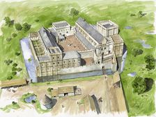 Aerial view from the south, Wolvesey Castle, Old Bishop's Palace, c1170, (c2000s). Creator: Liam Wales