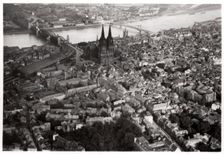 Aerial view of Cologne, North Rhine-Westphalia, Germany, from a Zeppelin, c1931 (1933)