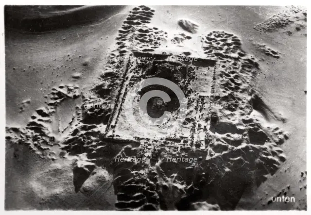 Aerial view of archaeological excavations near Saqqara, Egypt, 1931 (1933). Artist: Unknown