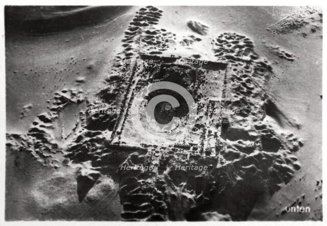 Aerial view of archaeological excavations near Saqqara, Egypt, 1931 (1933). Artist: Unknown