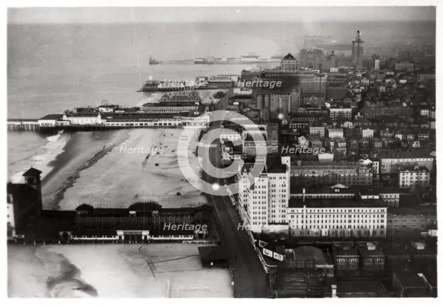 Aerial view of Atlantic City, New Jersey, USA, from a Zeppelin, 1930 (1933). Artist: Unknown