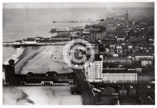 Aerial view of Atlantic City, New Jersey, USA, from a Zeppelin, 1930 (1933). Artist: Unknown