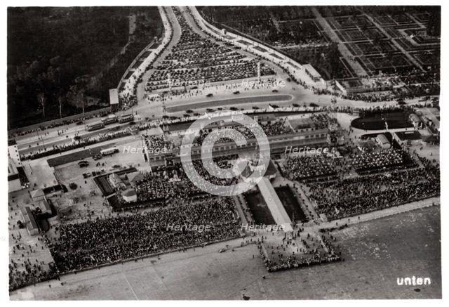 Aerial view of Berlin Tempelhof airport, Germany, from a Zeppelin, c1931 (1933). Artist: Unknown