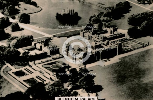 Aerial view of Blenheim Palace, 1939. Artist: Unknown