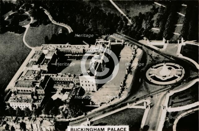 Aerial view of Buckingham Palace, 1939. Artist: Unknown