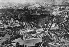 Aerial view of Buckingham Palace, London, 1926-1927