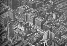 Aerial view of Grand Central District, New York City, showing the Shelton Hotel, 1926