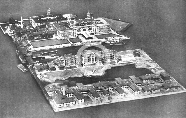 Aerial view of Ellis Island Immigration Station, New York, USA, 1926. Artist: Unknown