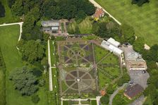 Aerial view of formal gardens at Sutton Park, Surrey, 2014. Artist: Damian Grady