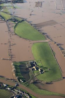 Aerial view of flooding around Athelney Hill, Somerset Levels, January, 2014. Artist: Damian Grady