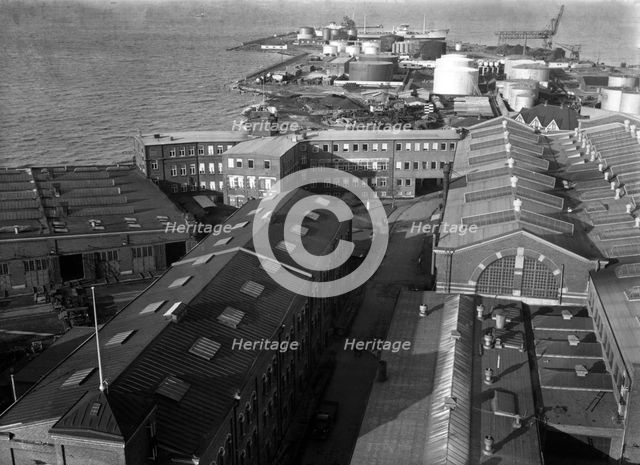 Aerial view of Kockums shipyard, Malmö, Sweden, 1944. Creator: Unknown.