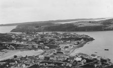 Aerial view of Kodiak, between c1900 and c1930. Creator: Lomen Brothers