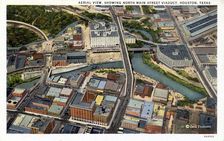 Aerial view of Houston, Texas, USA, 1930