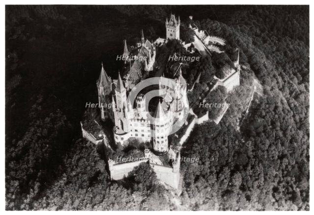 Aerial view of Hohenzollern Castle, Baden-Wurttemberg, Germany, from a Zeppelin, c1931 (1933). Artist: Unknown