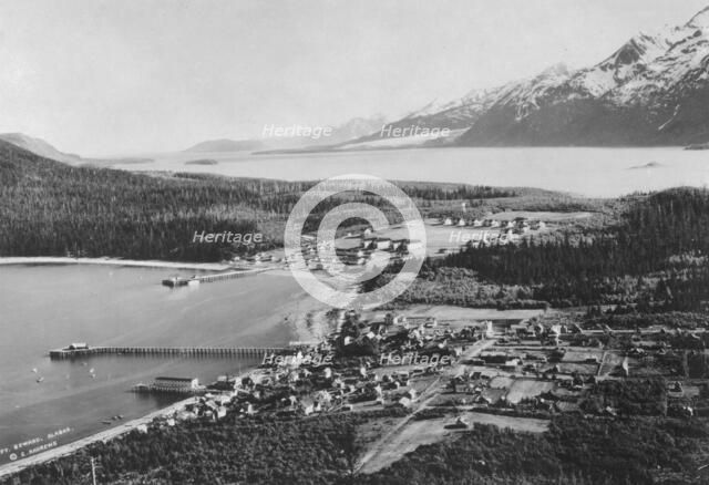 Aerial view of Haines, location of Fort Seward, between c1900 and c1930. Creator: Unknown.