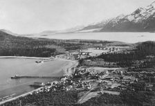 Aerial view of Haines, location of Fort Seward, between c1900 and c1930. Creator: Unknown
