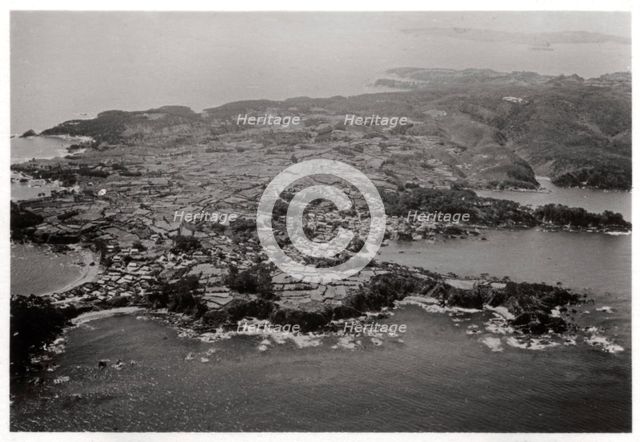 Aerial view of Oginohama, Japan, from a Zeppelin, 1929 (1933). Artist: Unknown