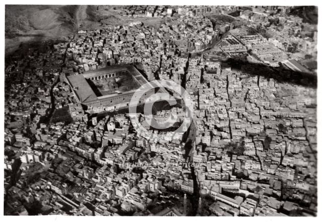 Aerial view of Old Cairo, Egypt, from a Zeppelin, 1931 (1933). Artist: Unknown