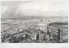 Aerial view of London, 1850. Artist: A Appert
