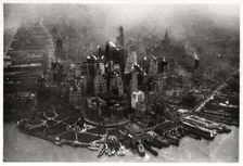 Aerial view of Manhattan, New York City, USA, from a Zeppelin, 1928 (1933)