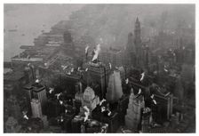 Aerial view of Manhattan, New York City, USA, from a Zeppelin, 1928 (1933)