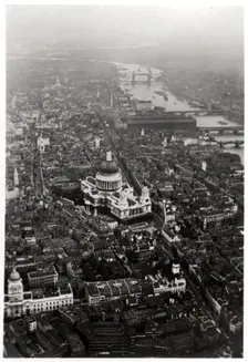Aerial view of St Paul's Cathedral, London, from a Zeppelin, 1931 (1933)