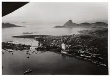 Aerial view of Rio de Janeiro, Brazil, from a Zeppelin, 1930 (1933)