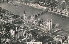 Aerial view of Westminster, 1939