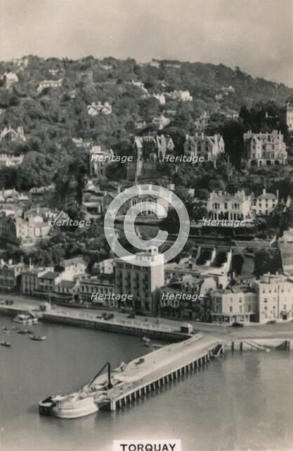 Aerial view of Torquay, 1939. Artist: Unknown