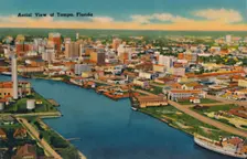 Aerial View of Tampa, Florida c1940s