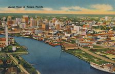 Aerial View of Tampa, Florida c1940s