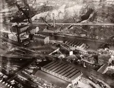 Aerial view of the Mackintosh Factory, Halifax, West Yorkshire, 1919
