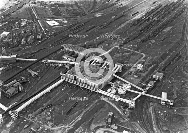 Aerial view of the Manvers coal processing plant, Wath upon Dearne, South Yorkshire, 1964. Artist: Michael Walters