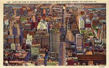 Aerial view of the business district, Philadelphia, Pennsylvania, USA, 1933