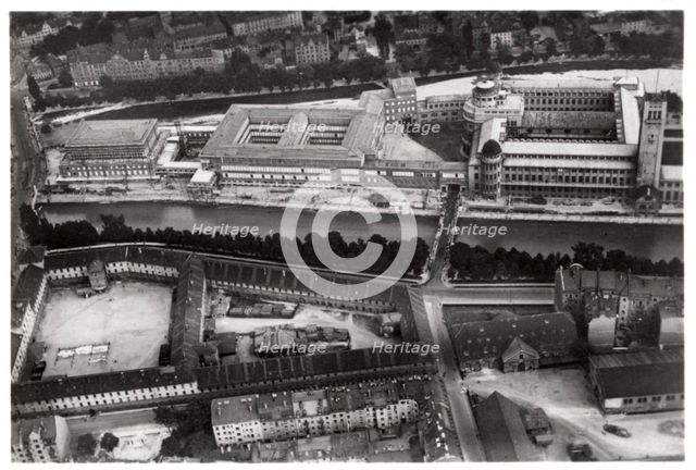 Aerial view of the Deutsches Museum, Munich, Germany, from a Zeppelin, c1931 (1933). Artist: Unknown