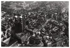 Aerial view of the Frauenkirche, Munich, Germany, from a Zeppelin, c1931 (1933)