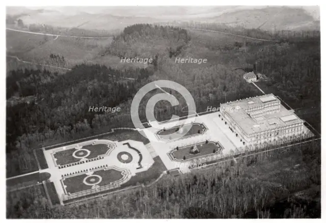 Aerial view of the Herrenchiemsee Palace, Bavaria, Germany, from a Zeppelin, c1931 (1933). Artist: Unknown