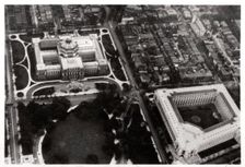 Aerial view of the Library of Congress, Washington DC, USA, from a Zeppelin, 1928 (1933)