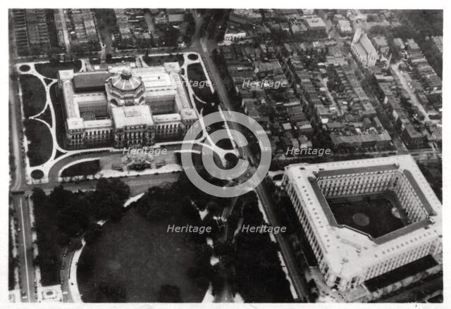 Aerial view of the Library of Congress, Washington DC, USA, from a Zeppelin, 1928 (1933). Artist: Unknown