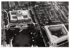 Aerial view of the Library of Congress, Washington DC, USA, from a Zeppelin, 1928 (1933)