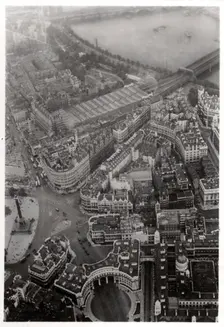 Aerial view of Trafalgar Square, London, from a Zeppelin, 1931 (1933)