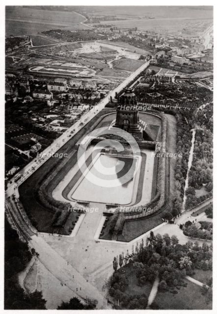 Aerial view of Volkerschlachtdenkmal, Leipzig, Germany, from a Zeppelin, c1931 (1933). Artist: Unknown