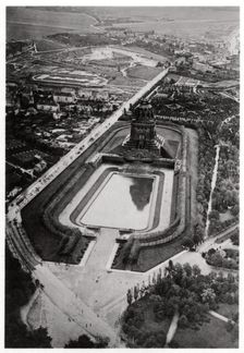 Aerial view of Volkerschlachtdenkmal, Leipzig, Germany, from a Zeppelin, c1931 (1933)