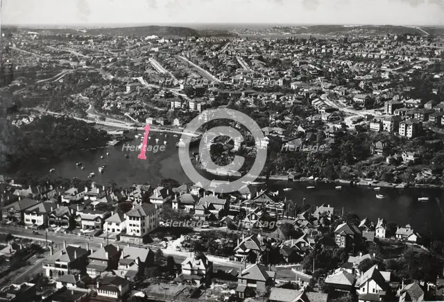 Aerial view, Mosman Bay, 1937. Creator: Unknown.