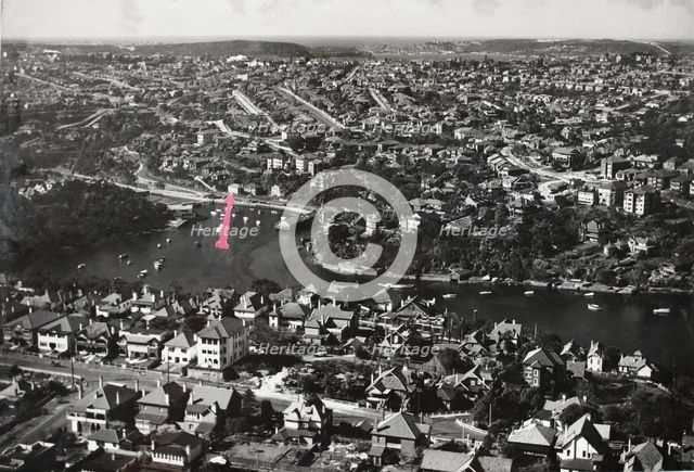 Aerial view, Mosman Bay, 1937. Creator: Unknown.