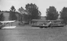 Aeroplane at the Oxford Speed Trials, c1930. Artist: Bill Brunell