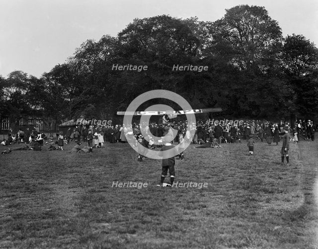 Aeroplane landed in Regent's Park, London, September 1920. Artist: Aerofilms.