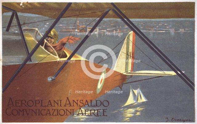 Aeroplani Ansaldo - Comunicazioni Aeree, 1919. Creator: Omegna, Filippo (1881-1948).